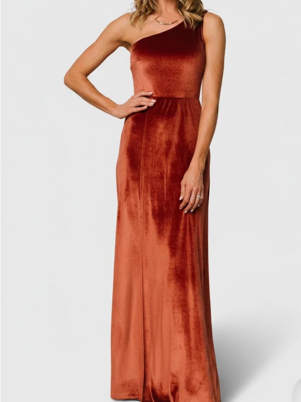Baltic Born Tatiana One Shoulder Velvet Maxi Dress